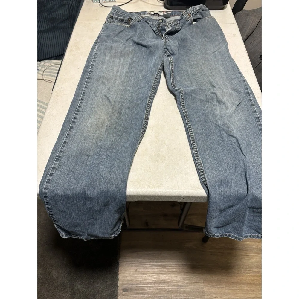 Levi's 559 Mens 34X32 Relaxed Straight Medium Wash‎ Denim Blue Jean Pants